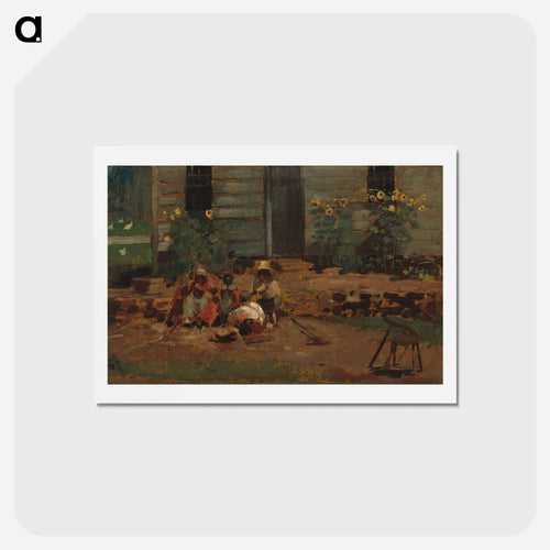 Sketch of a Cottage Yard - ウィンスロー ホーマー Postcard.