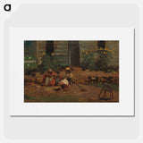 Sketch of a Cottage Yard - Winslow Homer Poster.