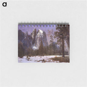 アートメモ帳-Cathedral Rocks, Yosemite Valley, Winter - アルバート ビアスタット Memo.