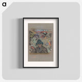 Bust of a man in a hat with decorative background - アーノルド ピーター ワイズ クビンチャン Poster.