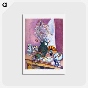 アートポストカード-Still Life with Asphodels - アンリ マティス Postcard.