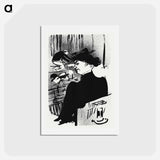 アートポストカード-Le Café-concert: Une Spectatrice - アンリ ド トゥールーズ ロートレック Postcard.