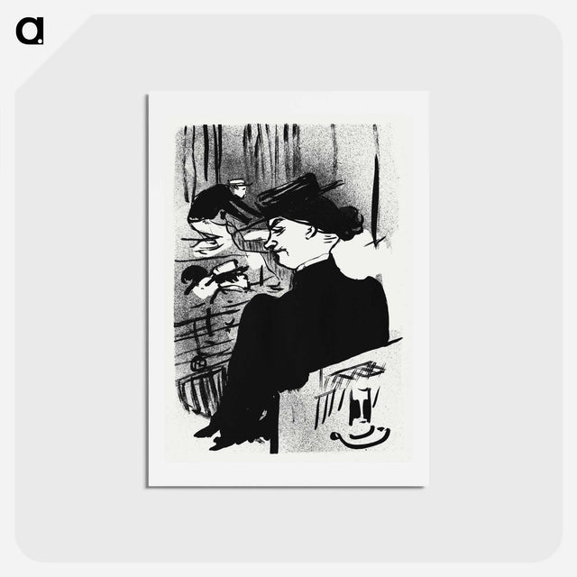 アートポストカード-Le Café-concert: Une Spectatrice - アンリ ド トゥールーズ ロートレック Postcard.