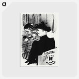 アートポストカード-Le Café-concert: Une Spectatrice - アンリ ド トゥールーズ ロートレック Postcard.