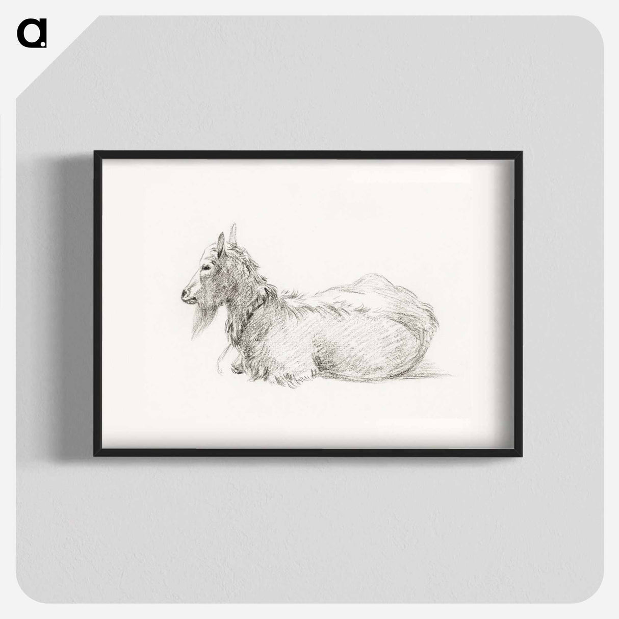Lying goat - ジャン ベルナール Poster.