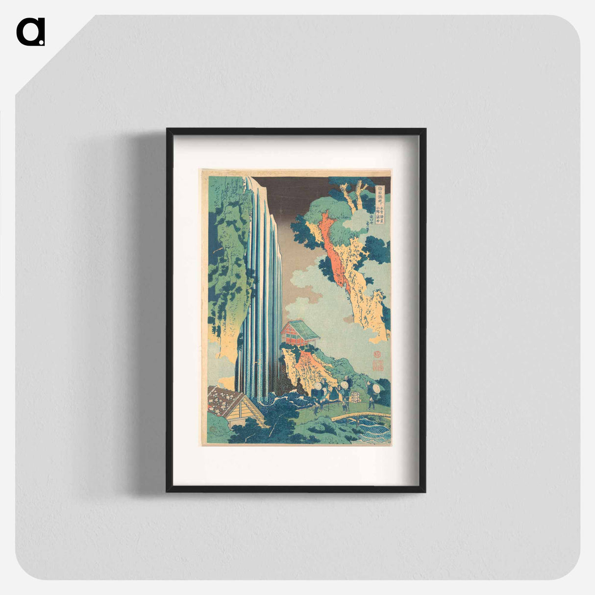 Ono Waterfall on the Kisokaidō - Katsushika Hokusai Poster.