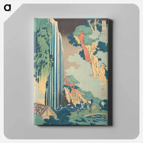 アートパネル-Ono Waterfall on the Kisokaidō - 葛飾 北斎 Canvas.