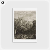 アートポストカード-The Ford: Landscape with Horsemen - オディロン ルドン Postcard.