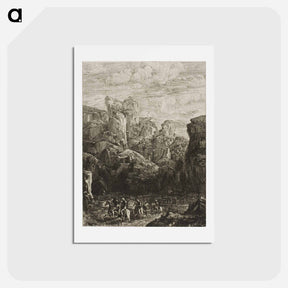 アートポストカード-The Ford: Landscape with Horsemen - オディロン ルドン Postcard.
