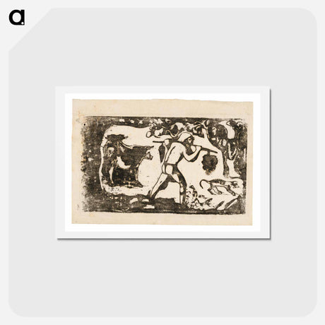 アートポストカード-Tahitian Carrying Bananas - ポール ゴーギャン Postcard.