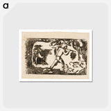 アートポストカード-Tahitian Carrying Bananas - ポール ゴーギャン Postcard.