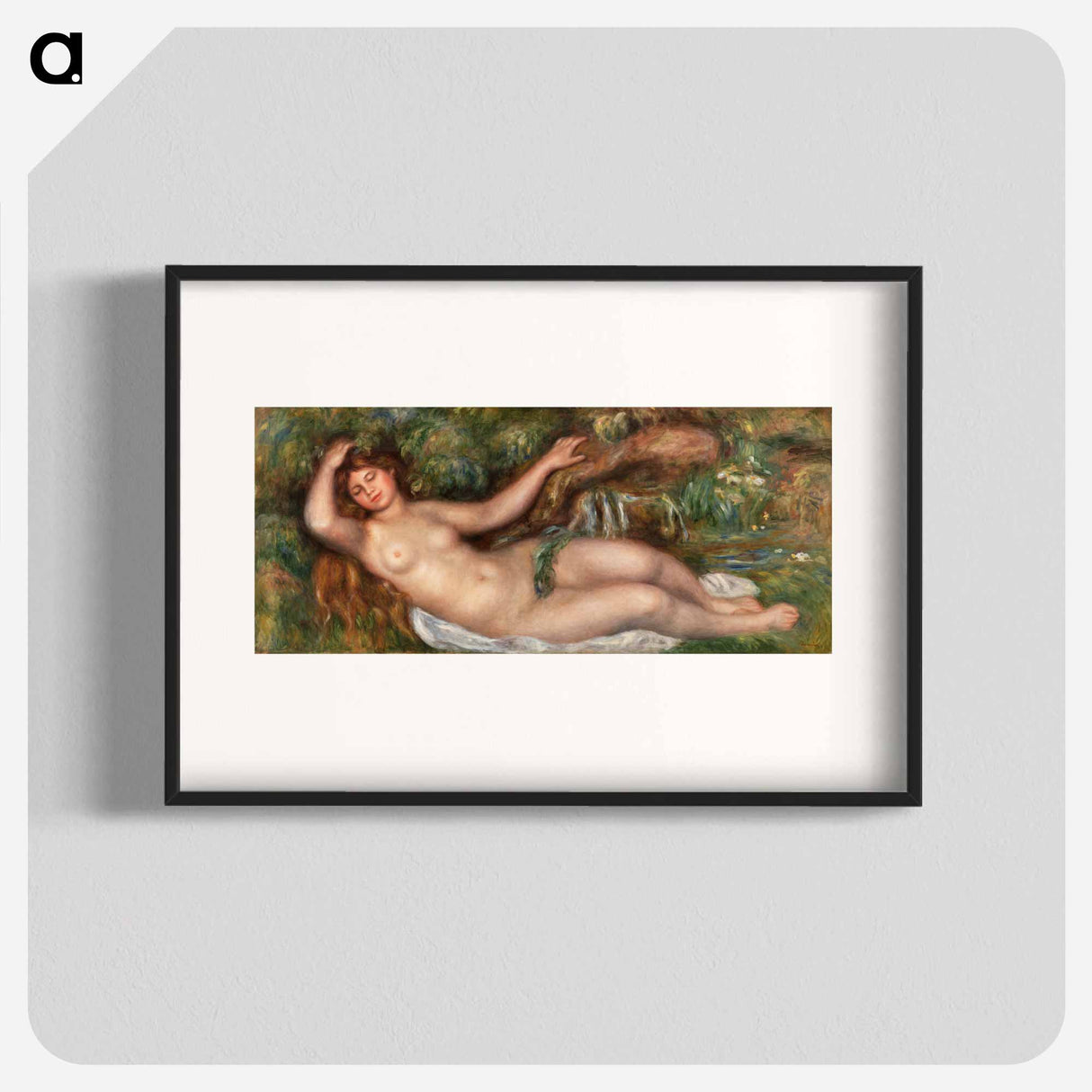 Reclining Nude (Femme nue couchée) - ピエール オーギュスト ルノワール Poster.