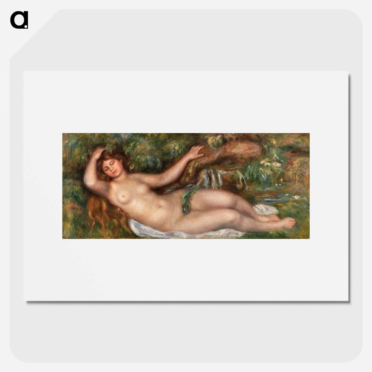 Reclining Nude (Femme nue couchée) - ピエール オーギュスト ルノワール Poster.