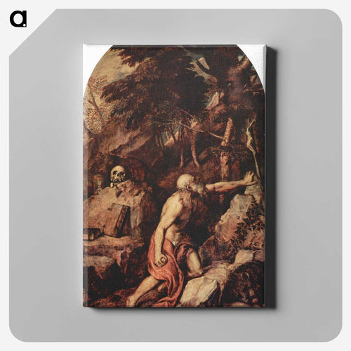Saint Jerome in Penitence - ティツィアーノ ヴェチェッリオ Canvas.