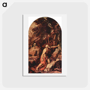 アートポストカード-Saint Jerome in Penitence - ティツィアーノ ヴェチェッリオ Postcard.