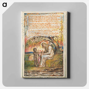 アートパネル-Songs of Innocence and of Experience: Little Black Boy (second plate) - ウィリアム ブレイク Canvas.