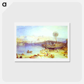 アートポストカード-View of Saint Germain en Laye and its Chateau - ウィリアム ターナー Postcard.