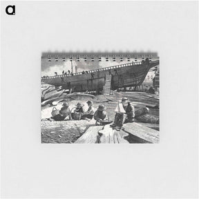 アートメモ帳-Ship-Building, Gloucester Harbor - ウィンスロー ホーマー Memo.