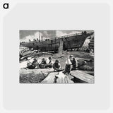 アートポストカード-Ship-Building, Gloucester Harbor - ウィンスロー ホーマー Postcard.