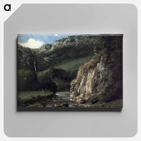 アートパネル-Stream in the Jura Mountains - ギュスターヴ クールベ Canvas.