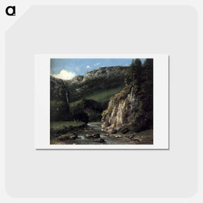 アートポストカード-Stream in the Jura Mountains - ギュスターヴ クールベ Postcard.