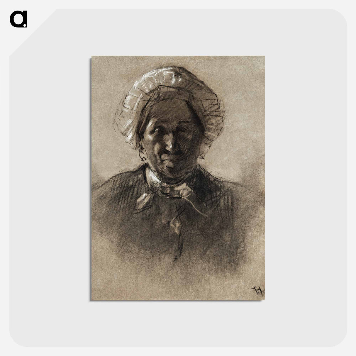アートポストカード-Old Woman - アンリ ド トゥールーズ ロートレック Postcard.