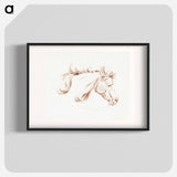 Head of a horse with blinkers - Jean Bernard Poster.