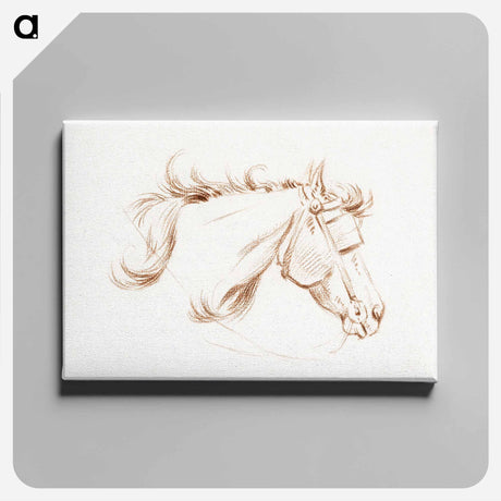 アートパネル-Head of a horse with blinkers - ジャン ベルナール Canvas.
