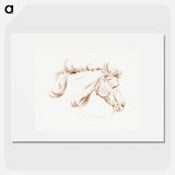 Head of a horse with blinkers - Jean Bernard Poster.