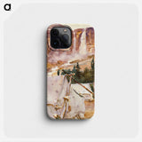 Camp and Waterfall - John Singer Sargent Phone Case.