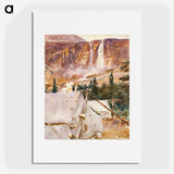 Camp and Waterfall - John Singer Sargent Poster.