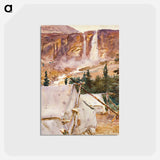 アートポストカード-Camp and Waterfall - ジョン シンガー サージェント Postcard.