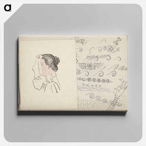 アートパネル-Kop van een vrouw met een zakdoek voor haar gezicht - ユリー デ フラーハ Canvas.