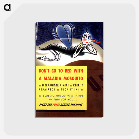 アートポストカード-Don't Go to Bed with a Malaria Mosquito
 - 国立医学図書館 Postcard.