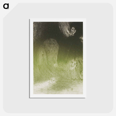 アートポストカード-I Have Sometimes Seen in the Sky What Seemed Like Forms of Spirits - オディロン ルドン Postcard.