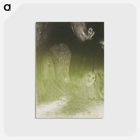 アートポストカード-I Have Sometimes Seen in the Sky What Seemed Like Forms of Spirits - オディロン ルドン Postcard.