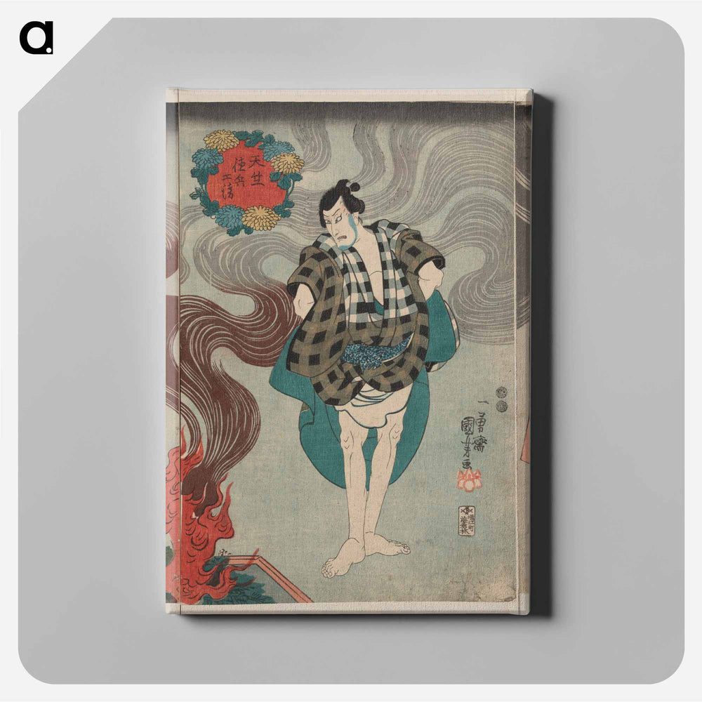 Tamashima ittō tenjiku tokubei tsukimoto inabanosuke print in high resolution by Utagawa Kuniyoshi - 歌川 国芳 Canvas.