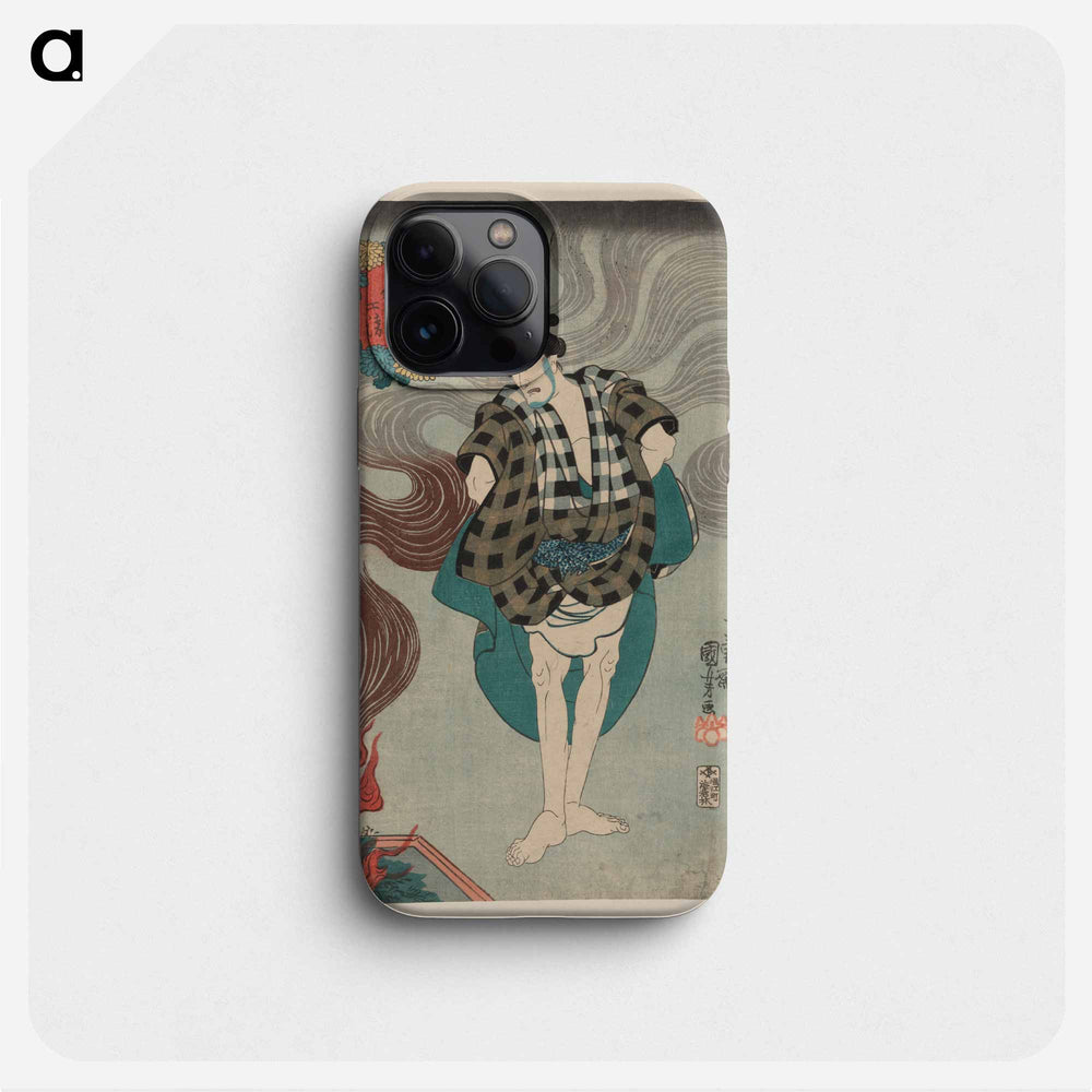 Tamashima ittō tenjiku tokubei tsukimoto inabanosuke print in high resolution by Utagawa Kuniyoshi - 歌川 国芳 Phone Case.