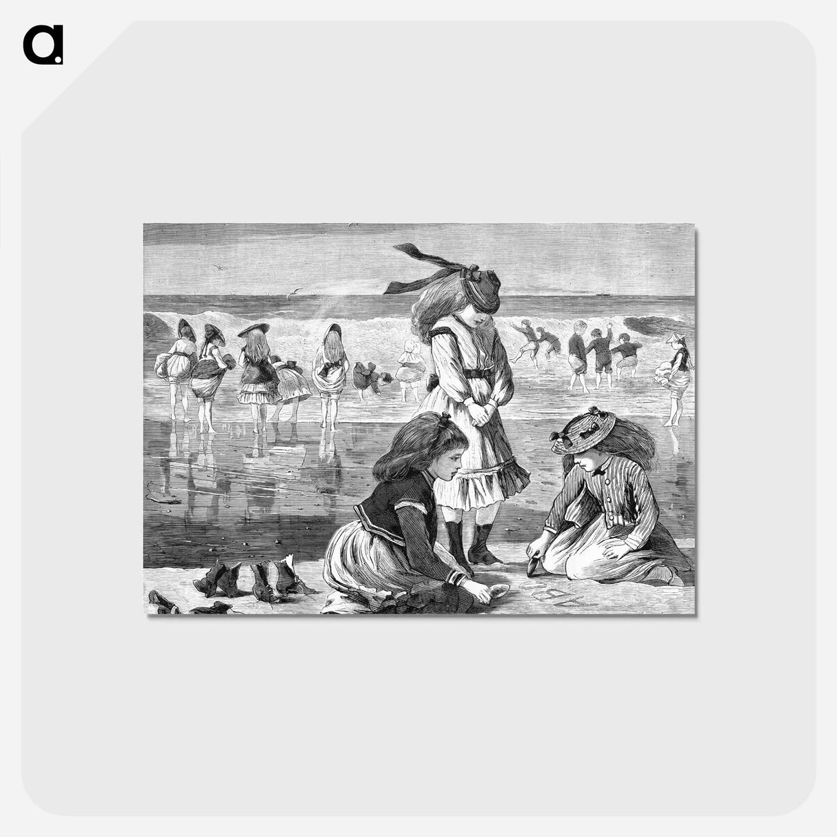 アートポストカード-Low Tide - ウィンスロー ホーマー Postcard.