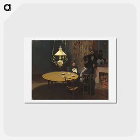 アートポストカード-Interior, after Dinner - クロード モネ Postcard.