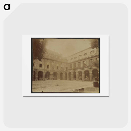 アートポストカード-Arcaded Courtyard
 - ウジェーヌ アジェ Postcard.