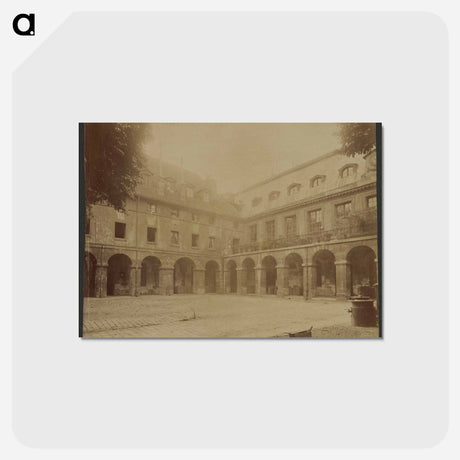 アートポストカード-Arcaded Courtyard
 - ウジェーヌ アジェ Postcard.