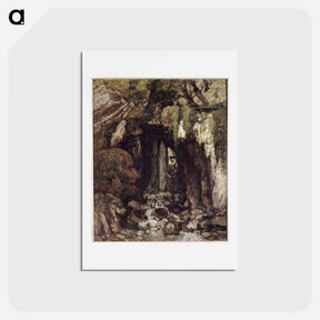 アートポストカード-The Giants Cave from Saillon (Switzerland) - ギュスターヴ クールベ Postcard.