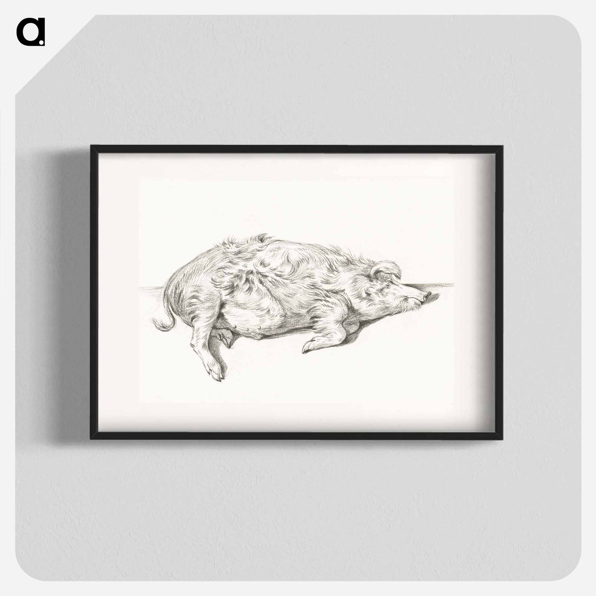 Lying pig - ジャン ベルナール Poster.