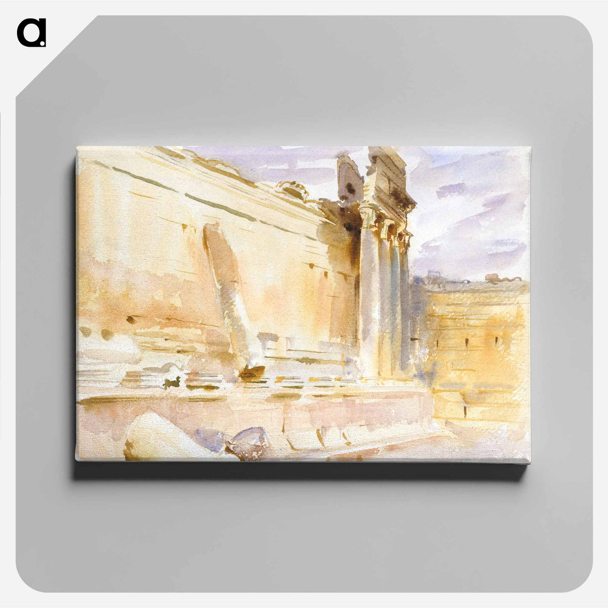 Temple of Bacchus, Baalbek - ジョン シンガー サージェント Canvas.