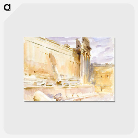 アートポストカード-Temple of Bacchus, Baalbek - ジョン シンガー サージェント Postcard.