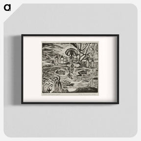 アートポスター-Mahana atua (Day of the God) - ポール ゴーギャン Poster.