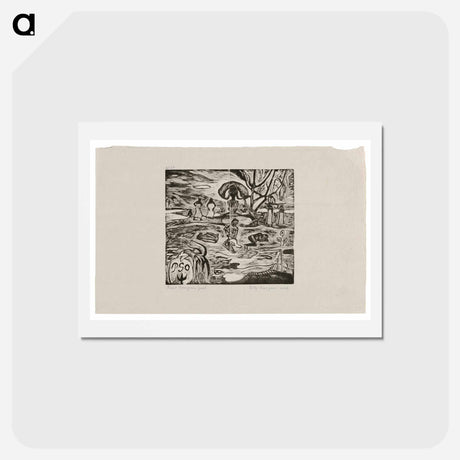 アートポストカード-Mahana atua (Day of the God) - ポール ゴーギャン Postcard.