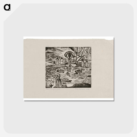 アートポストカード-Mahana atua (Day of the God) - ポール ゴーギャン Postcard.