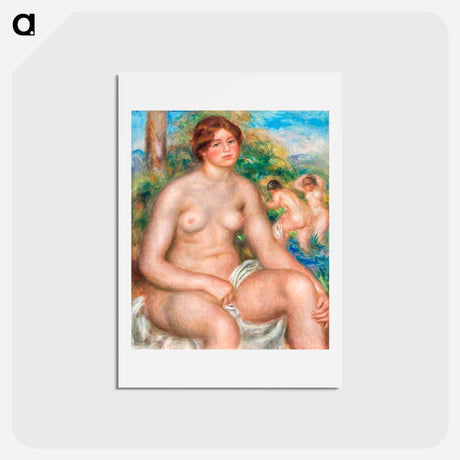 アートポストカード-Seated Bather - ピエール オーギュスト ルノワール Postcard.